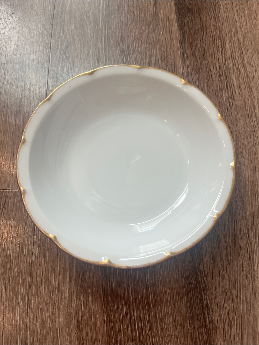 Vintage Classic Victoria Austria White Porcelain Bowl with Gold Rim